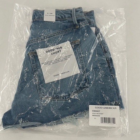 Good American Indigo433 Good 90s Shorts 0 - Picture 11 of 13